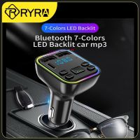 RYRA Car Bluetooth 5.0 FM Transmitter PD Type-C Dual USB 3.1A Fast Charger Colorful Ambient Light Handsfree MP3 Modulator Player