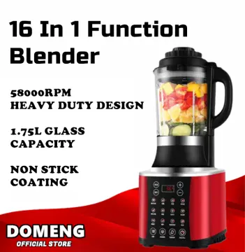 Cooking Blender for Cold and Hot Blending, 12 Pre-Programmed Settings, and  1750ml Glass Jar, Stainless Steel Blending Cooking Blender for Cold and Hot  Blending