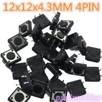 G81Y 12X12X4.3มม. 4PIN คุณภาพสูง30Pcs Tactile Push ปุ่ม Micro Switch Self-Reset DIP Top ทองแดงที่ถูกที่สุด