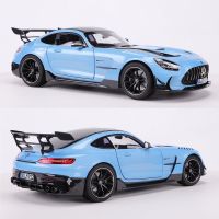 1/24 Benzs-GT GTR อัลลอยหล่อโมเดลรถยนต์สปอร์ตและของเล่นแบบจำลองรถแข่งโลหะแบบจำลองเสียงและไฟของขวัญ