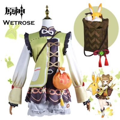 wetrose  Genshin Impact Yao Yao Yaoyao Cos Suit Anime Game Womens Suit Plain Costume Cosplay Suit