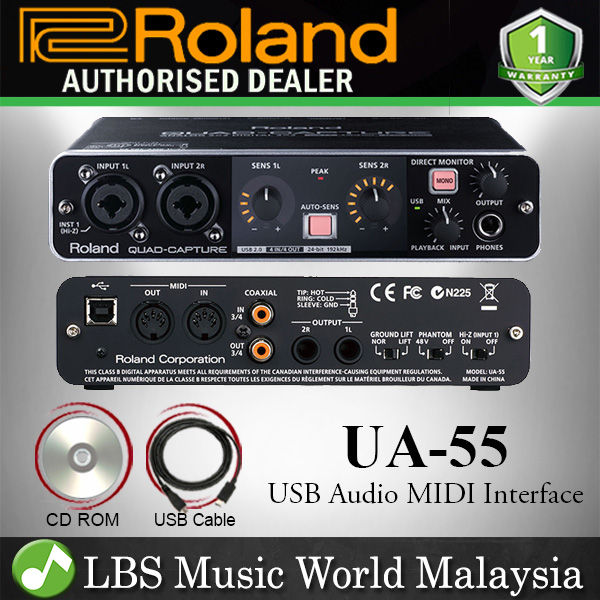 Roland UA-55 Quad-Capture USB Audio Interface with Mic Preamp