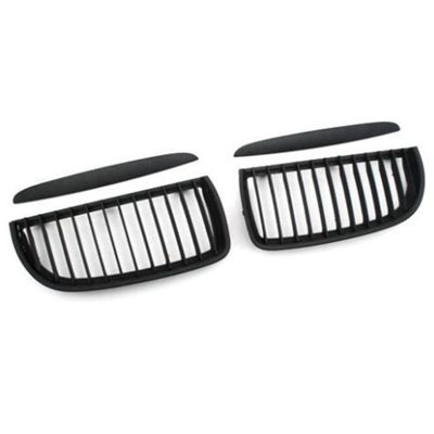Car Matte Black Front Hood Kidney Grill Mesh Sport Racing Grills for BMW 3 Series E90 E91 2005-2008