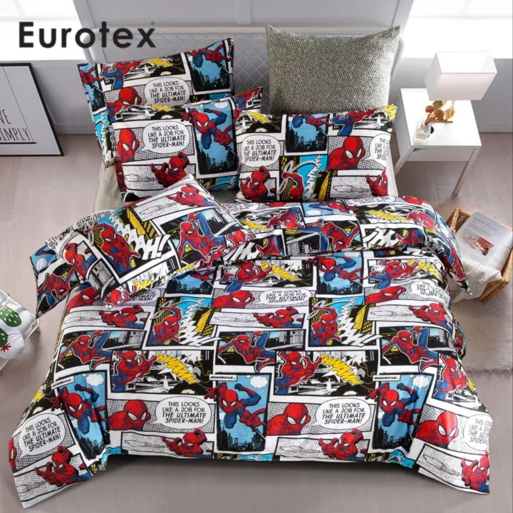 Marvel Spiderman Cotton Sateen Fitted, 100 Cotton Spiderman Duvet Cover