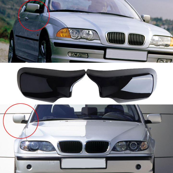 สัมผัสด้านข้างกระจกมองหลังปกหมวกกระจกมองหลังที่อยู่อาศัยเปลี่ยนเหมาะสำหรับ-bmw-e46-e39-1998-2005-4ประตูอุปกรณ์เสริมในรถยนต์