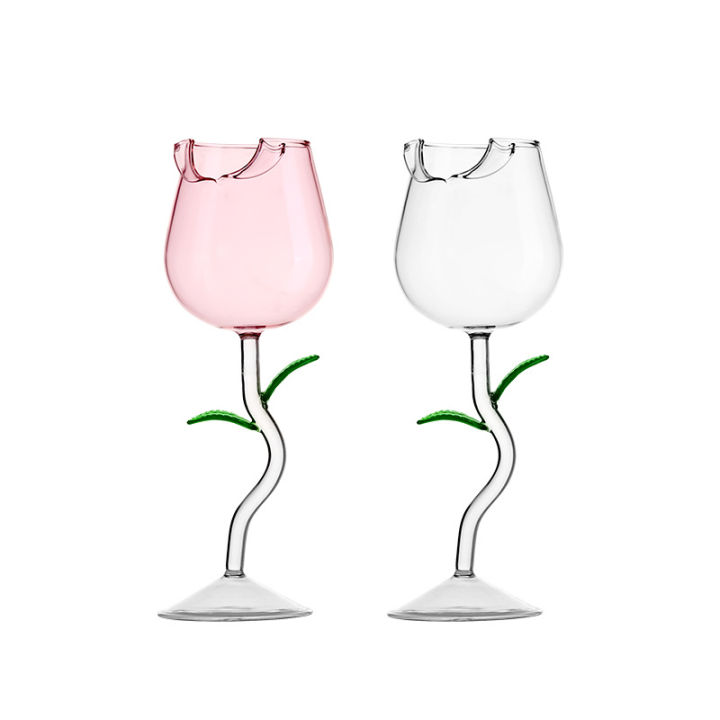 ชุดสีแดงกุหลาบแก้วไวน์ไฟไฮเอนด์สไตล์อินส์-nmckdl-แก้วหรูหราแก้วไวน์แก้วเหล้าสร้างสรรค์