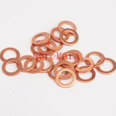 Pack of 50pcs Inner Diameter 8/10/12/13/14mm Copper Flat Gasket Sealing Ring Washer Spacer For Boat Nails  Screws Fasteners