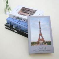 หนังสือปลอมสำหรับตกแต่ง Paris New York London ชุดหนังสือ Faux แบบเรียบง่ายประดับโต๊ะกาแฟตกแต่งห้องนั่งเล่น