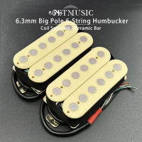 กีตาร์ไฟฟ้า Humbucker 6.3มม. Big Pole Piece Dual Coill กีตาร์ Pickup 4สายCoil Splitting Ivory สีดำ สีขาว