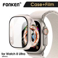 ✔ FONKEN TPU Case Cover for Apple Watch 8 Ultra 49mm Bumper Tempered Glass Screen Protector Protective Scratch-Resistant Frame