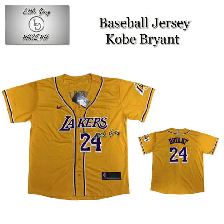 LA Lakers NBA Baseball Jersey Grey T-Shirt