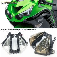 ✉ไฟเลี้ยวสัญญาณเลี้ยว LED หน้าสำหรับ KAWASAKI ZX14R ZZR1400 2006-2020 CONCOURS 14 GTR1400โคมไฟไฟเลี้ยวรถจักรยานยนต์