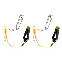 2 Pcs Plus Line Release, 17 Inches Downrigger Release Stacker Clip Fishing Leader with Longline Snap Clips