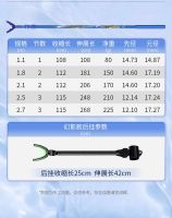 อุปกรณ์ Dudukan Joran คาร์บอนแบบยืดหดอเนกประสงค์1.8ม. 2.1ม. 2.5ม. 2.7ม. ตัวยึดคันเบ็ดแบบปรับได้ A555