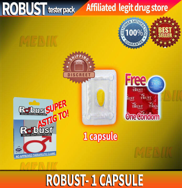 Robust for men 1 Tablet free condom Lazada PH