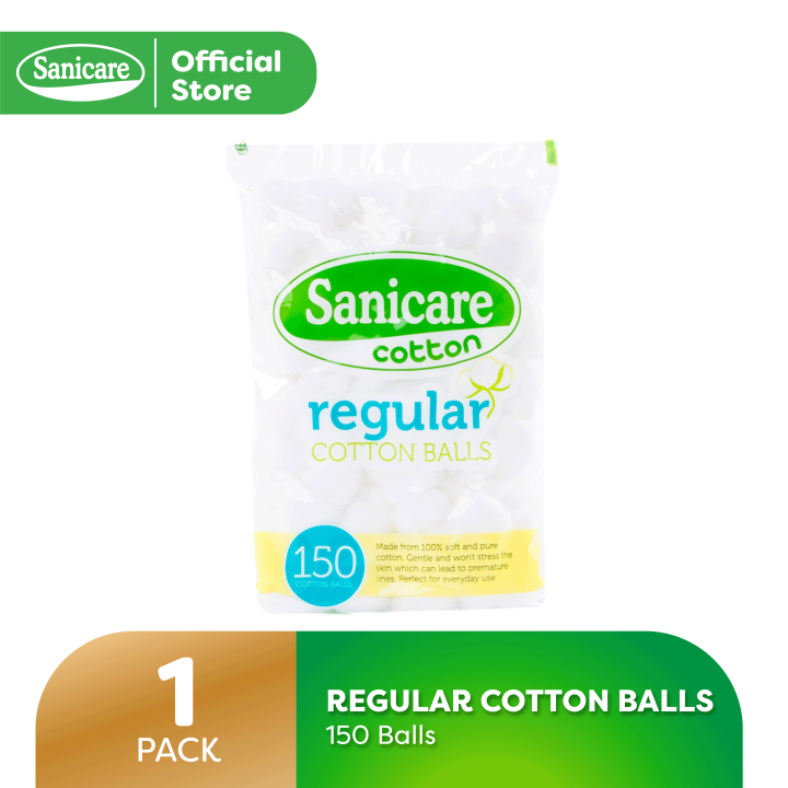 Sanicare Regular Cotton Balls 150 Balls (1 Pack) Lazada PH