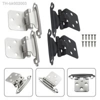 ◐✘ 2pcs Cabinet Hinges Overlay Self Closing Face Mount Cupboard Door Hinge Hydraulic Buffer Spring Hinge Furniture Hardware