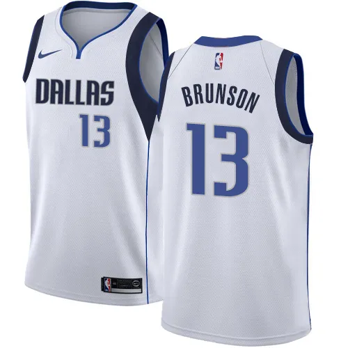 Original NBA Heat Pressed Men's White Dallas Mavericks #13 Jalen ...