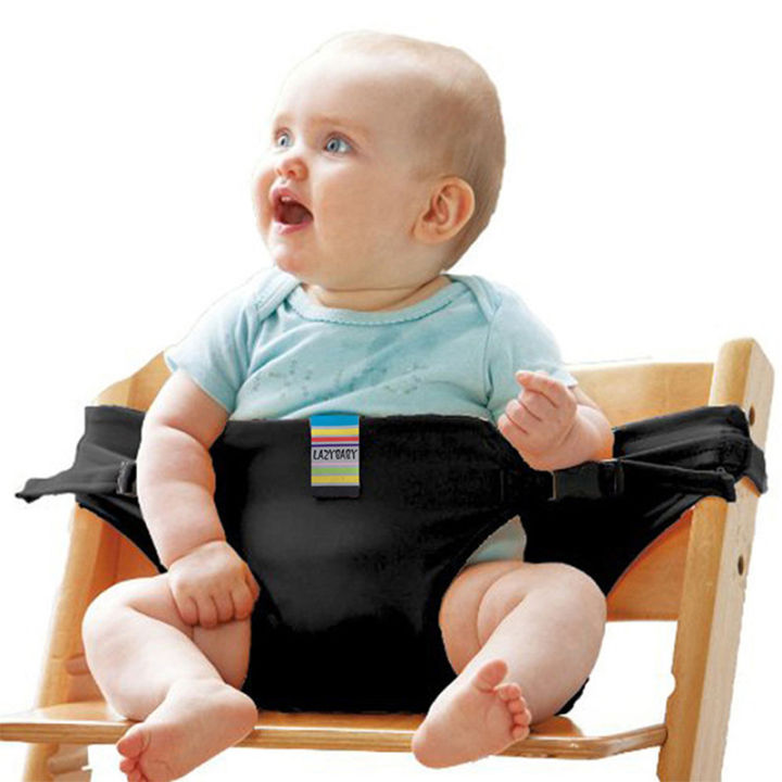 foldable-baby-dining-chair-stretch-wrap-safety-belt-seat-lunch-chair-seat-portable-feeding-chair-harness-baby-booster-seat