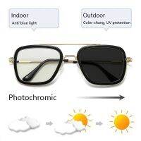 Photochromic Anti Blue Light Glasses Men Women Optical Eyeglasses Frame Decorative Outdoor Color Changed Sunglasses Lentes UV400