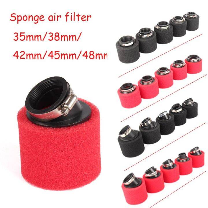 motorcycle-sponge-air-filter-straight-bent-neck-32-35-38-42-45-48mm-for-atv-dirt-pit-bike-carburetor-70-110-125-150-200-250-cc