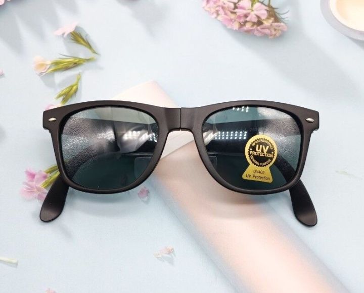 มาใหม่แว่นตาพับได้-แว่นตากันแดด-แว่นตาแฟชั่น-เลนส์กระจก-กัน-uv400-งานพรีเมี่ยม-สินค้าพร้อมส่งในไทย-รุ่น-783bl