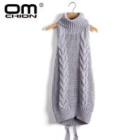 2022 Summer New Turtleneck Sleeveless Long Virgin Killer Sweater Japanes Knitted Sexy backless Women Sweaters And Pullovers WM03