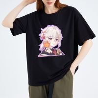 【New】Genshin Impact T เสื้อ Kaedehara Kazuha Tshirt เกมกราฟิก Tees Kawaii หญิง Harajuku การ์ตูนเสื้อยืดผ้าฝ้าย100% เสื้อผ้า