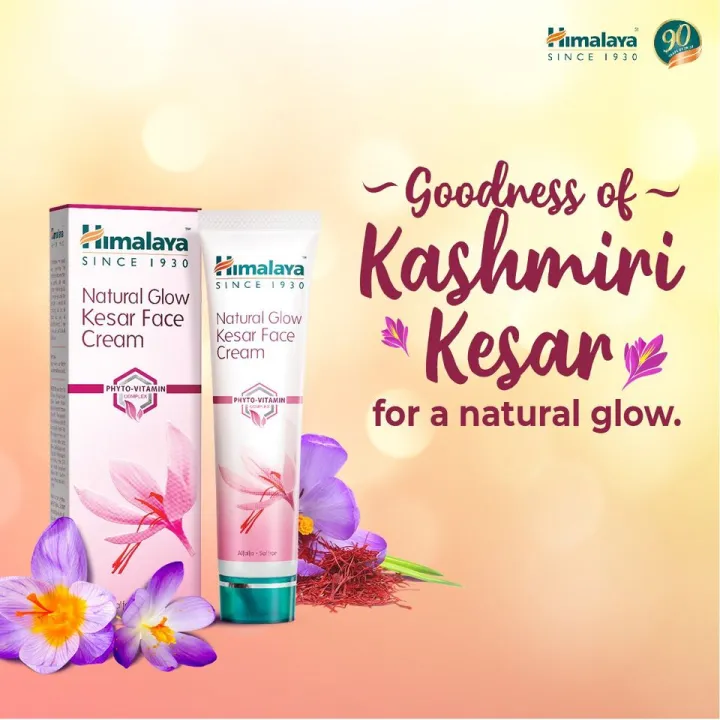Himalaya Natural Glow Kesar Face Cream Cream Muka G Lazada