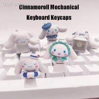 ☒Memeo Sanrio Cinnamoroll Keycaps Teclado Mecânico Transmissão De Luz Do Coração Kawaii Anime Boneca Tridimensional Menina