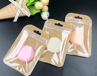 100pcs 7x11cm Small kraft paper ziplock bag Jewelry Zip Zipped Lock Reclosable Poly Bags clear Mini Thick Pouch