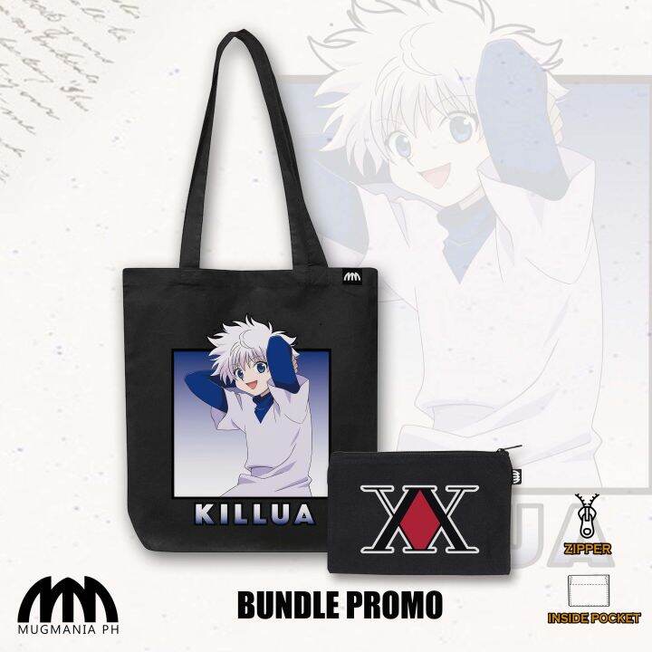 Bundle Promo - Mugmania - HXH - Killua - Black Tote bag & Canvas Wallet ...