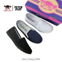 พร้อมส่ง!! GerryGang รุ่น G300 รองเท้าผ้าใบสวม ทรงบัดดี้ สี ดำ กรม ขาว Size 35-43 รุ่น G 300