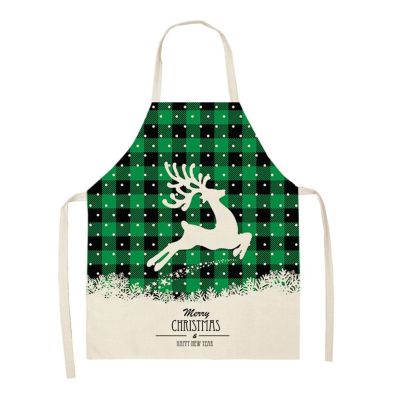 Christmas Snowman 66x47cm Kitchen Household Adult Antifouling Apron Sleeveless Merry Christmas Deer Printed Coverall