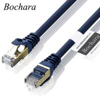 Bochara สาย Rj45อีเทอร์เน็ต Cat8ชุบเคลือบหลายชั้นสำหรับ3M เครือข่ายแลนเราเตอร์โมเด็ม5ม. 10ม. 15ม. 20ม.