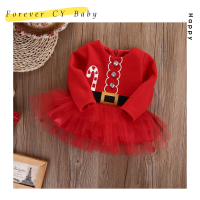 【Forever CY Baby】Toddler เด็ก Tulle ชุดกระโปรงแขนยาวปาร์ตี้ Xmas งานแต่งงานดอกไม้คริสตัลคริสต์มาสของขวัญฤดูใบไม้ร่วงฤดูหนาว0-18M