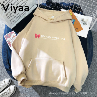 Viyaa เสื้อฮู้ด เสื้อแขนยาวอบอุ่น หลวมและสบาย น่ารัก ทันสมัย สบายๆ สไตล์ WWY2300089 41Z231009