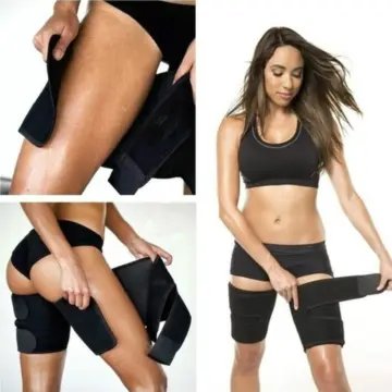 Adjustable Thigh Brace Support, Quadriceps Support and Thigh Wraps for Men  and Women. Unisex Breathable Neoprene Non-Slip Hamstring Compression Sleeve
