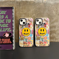 เคส IMD เคสสำหรับ IPhone 11 12 13 14 Pro Max แฟชั่นเคสโทรศัพท์ภาษาอังกฤษยิ้มกันกระแทกฝาหลังสุดหรู