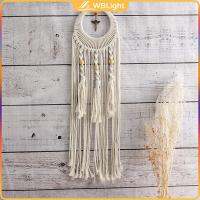 WBLight โบฮีเมียน Macrame พู่แขวนผนังแบบทอเครื่องประดับพรมสำหรับอพาร์ตเมนต์