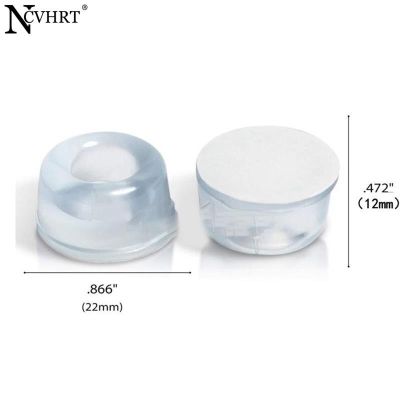 12pcs Transparent Self Adhesive Door Stopper Rubber Damper Buffer Cabinet Bumpers Silicone Furniture Pads Cushion Protective Pad Decorative Door Stops