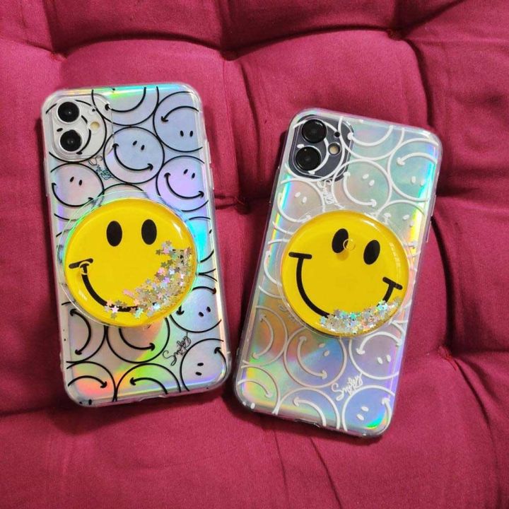 16-digits-3d-สุดหรู-quicksand-smile-stand-holder-เคสโทรศัพท์สำหรับ-iphone-12-pro-11-xr-xs-max-13-7-8-plus-ฝาครอบเลเซอร์โปร่งใสกลับ-capa