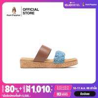 Hush Puppies รองเท้าผู้หญิง รุ่น JUNE SLIDE HP IWSFT0553D - สีน้ำเงิน รองเท้าหนังแท้ รองเท้าลำลอง รองเท้าส้นสูง