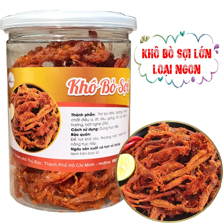 KHÔ BÒ SỢI LỚN THƠM NGON CHUẨN VỊ HIỆU SK FOOD - HŨ 200G | Lazada.vn