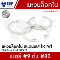 แหวนล็อคใน สแตนเลส SUS420 #9 - #80 (RTW) l แหวนรองน็อต แหวนรองสกรู