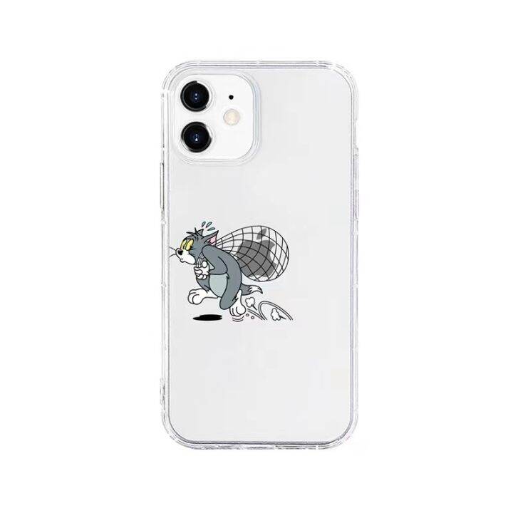 cod-บังคับสร้างสรรค์แมวและเมาส์แอปเปิ้ล-12promax-เคสศัพท์-11pro-เคส-xr-โปร่งใส-7p-christmas-gift