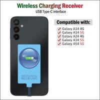 ✥♞₪ Qi Wireless Charger Receiver USB C Adapter for Samsung Galaxy A14 A24 A34 A54 5G USB Type-C Charging Connector