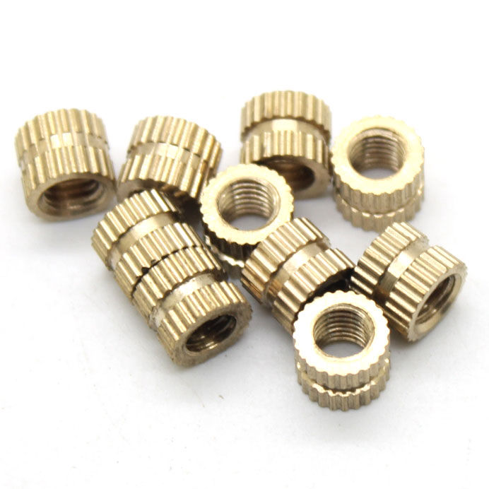 100pcs M2.5*3/4/5/6/8/10-3.6mm Injection nut copper insert knurled nut copper knurling tool Nails Screws Fasteners