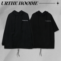 Urthe เสื้อฮูดดี้ สีดำผ้ากำมะหยี่ - รุ่น BLACK HOODIES