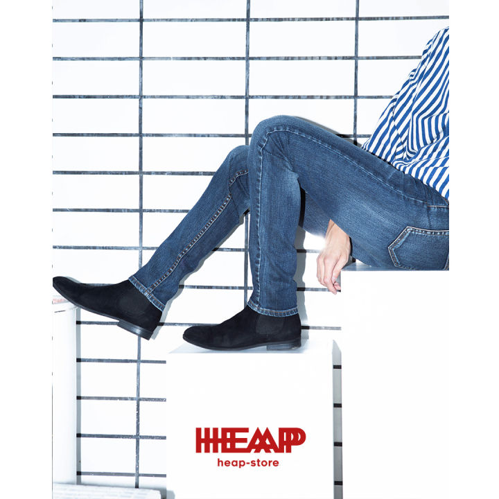 heap-กางเกงยีนส์-ผ้ายืด-ทรงเดฟ-skinnyfit-สีบลู